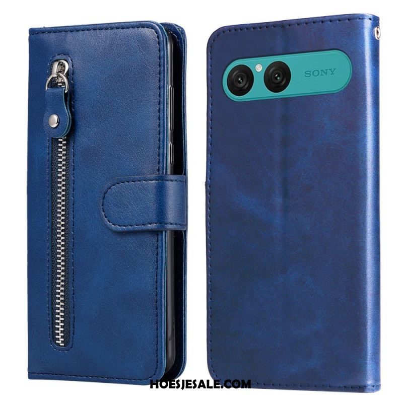 Folio-hoesje Sony Xperia 10 Vii Telefoonhoesje Vak Met Rits