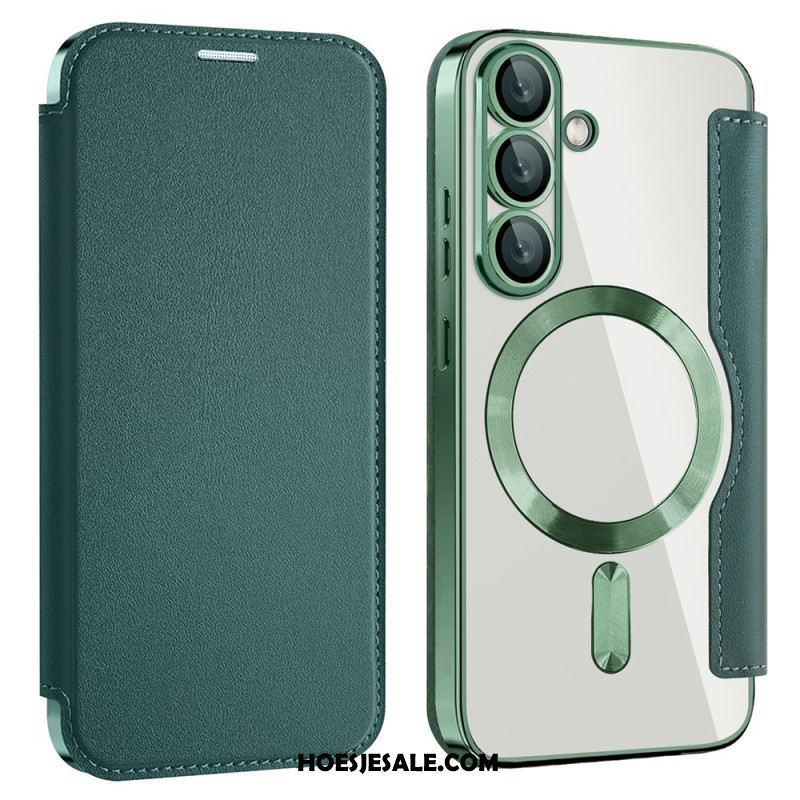 Folio-hoesje Voor Samsung Galaxy S25 5g Leer-effect Compatibel Met Magsafe En Rfid-blokkering