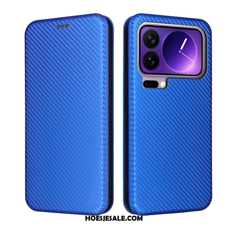 Folio-hoesje Voor Xiaomi 17 Pro Max Koolstofvezel