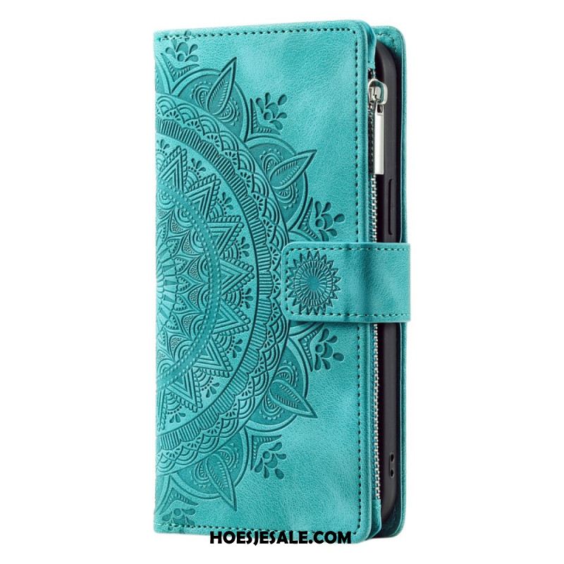 Folio-hoesje Xiaomi 15 Pro Telefoonhoesje Portemonnee Met Mandala-suède-effect