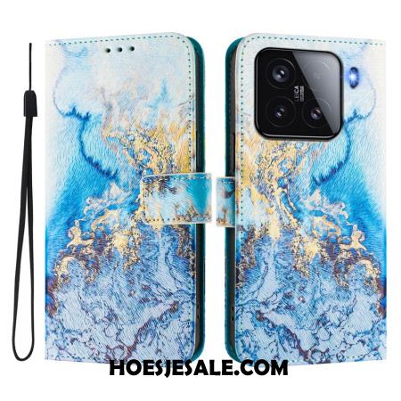 Folio-hoesje Xiaomi 15 Telefoonhoesje Oceaanmarmer Motief