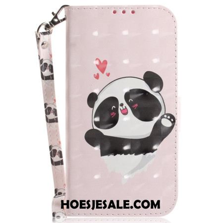 Folio-hoesje Xiaomi 15 Telefoonhoesje Panda Love Sleutelkoord