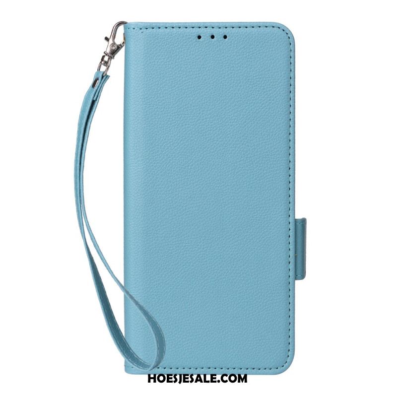 Folio-hoesje Xiaomi 15t Pro Telefoonhoesje Kunstleer Met Koord