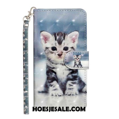 Folio-hoesje Xiaomi 15t Pro Telefoonhoesje Lanyard Kitten