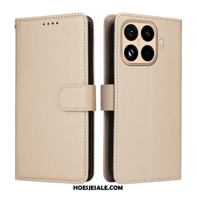 Folio-hoesje Xiaomi 15t Pro Telefoonhoesje Rfid-portemonnee Met Leerlook