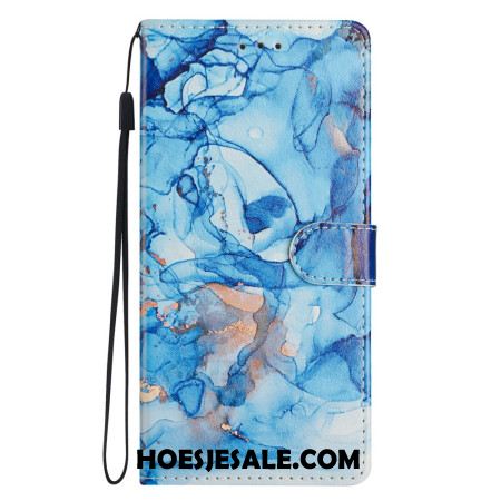 Folio-hoesje Xiaomi 15t Telefoonhoesje Blauw Marmer