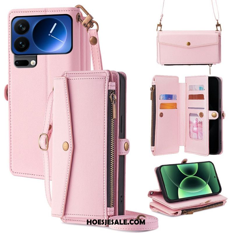 Folio-hoesje Xiaomi 17 Pro Telefoonhoesje Portemonnee Met Schouderriem