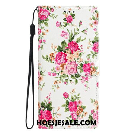 Folio-hoesje Xiaomi 17 Roze Bloemenpatroon