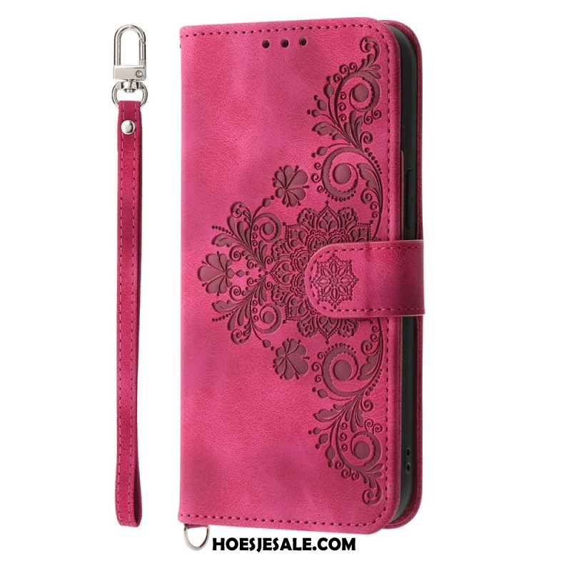 Folio-hoesje Xiaomi 17 Telefoonhoesje Kanten Suède-effect