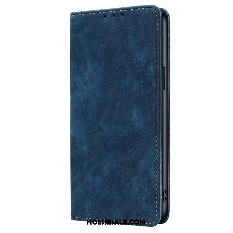 Folio-hoesje Xiaomi Redmi Note 13 Pro Plus 5g Suède-effect Met Rfid-blokkering
