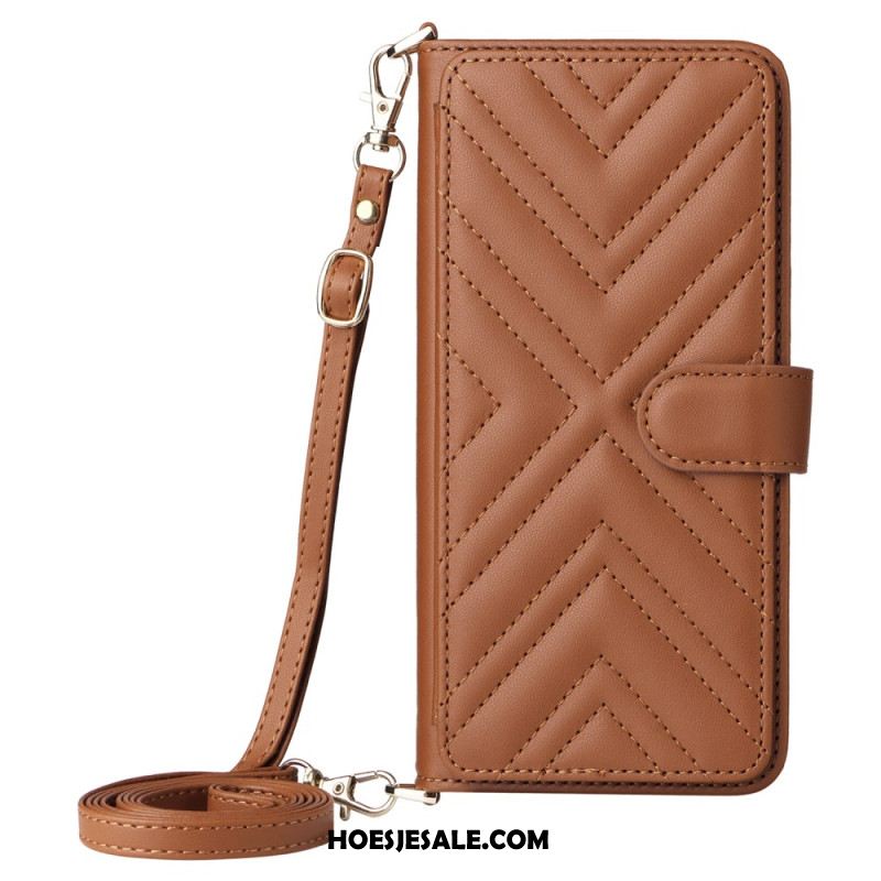 Folio-hoesje Xiaomi Redmi Note 14 4g Premium Portemonnee Met Riempje En Schouderriem