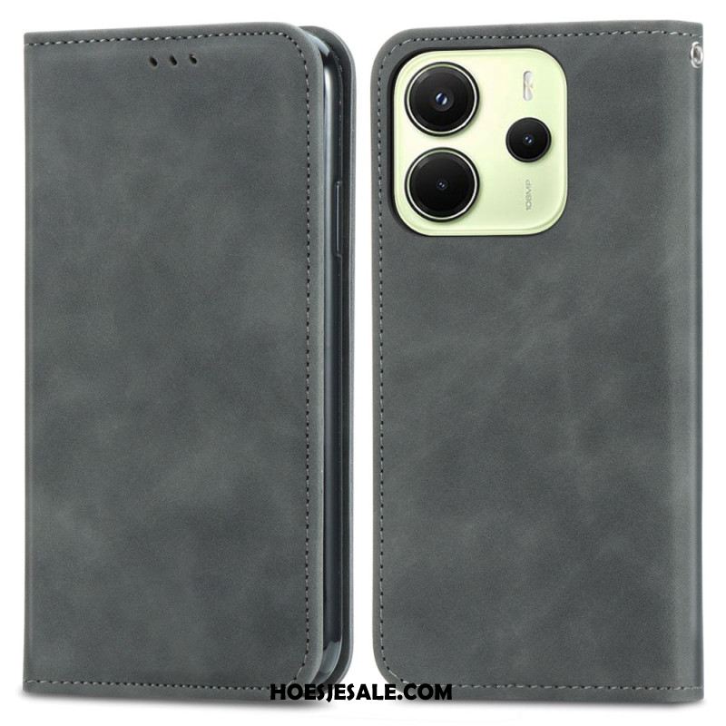 Folio-hoesje Xiaomi Redmi Note 14 4g Suède-effect