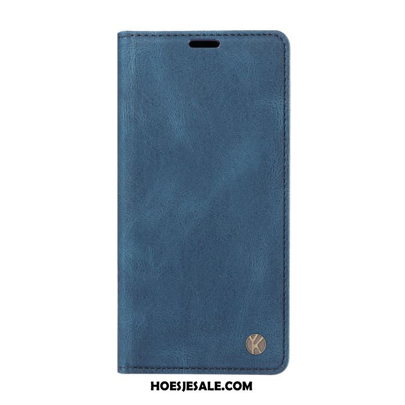 Folio-hoesje Xiaomi Redmi Note 14 4g Ykatu Beige Suède-effect