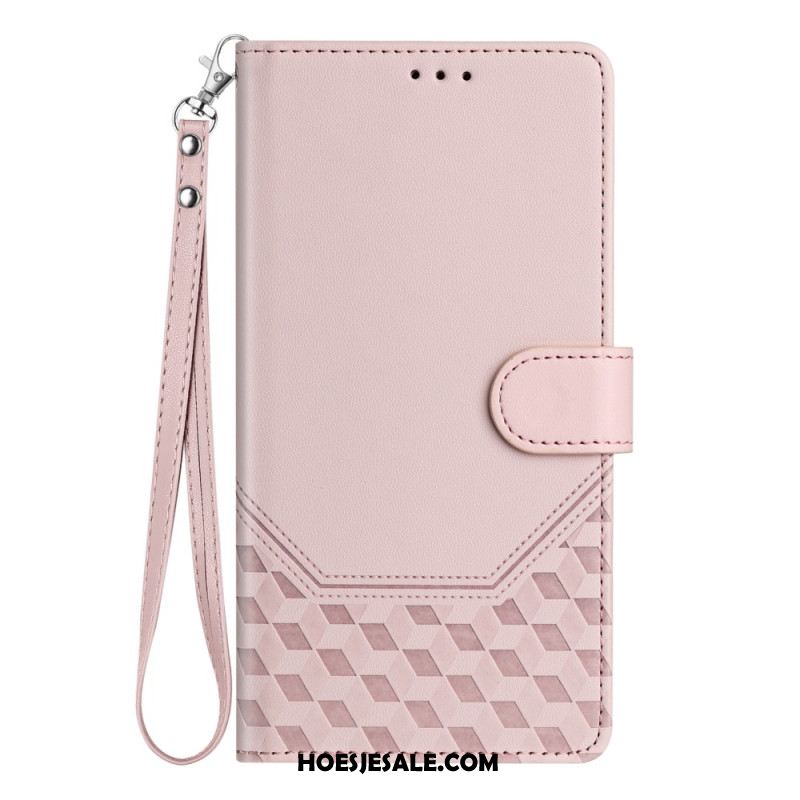 Folio-hoesje Xiaomi Redmi Note 14 5g Telefoonhoesje Honingraatpatroon Met Rfid-functie