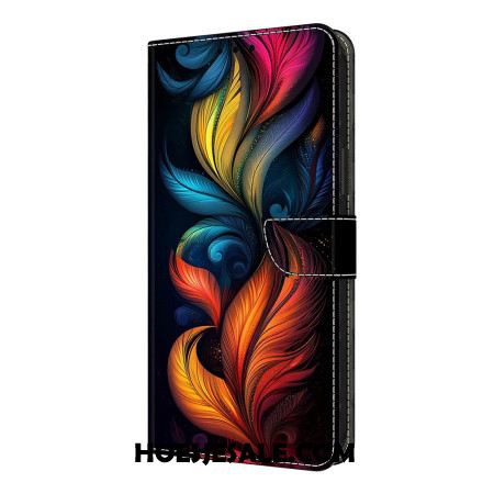 Folio-hoesje Xiaomi Redmi Note 14 Pro 4g Telefoonhoesje Kleurrijke Veren