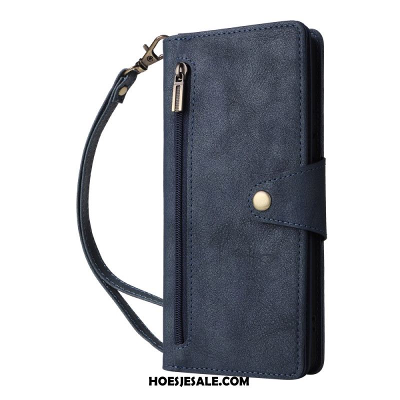 Folio-hoesje Xiaomi Redmi Note 14 Pro 4g Telefoonhoesje Portemonnee Met Rits En Riem