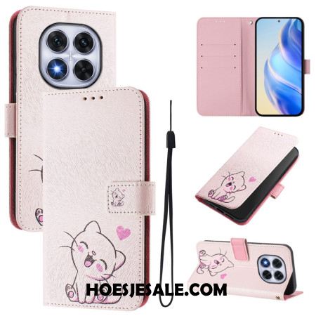 Folio-hoesje Xiaomi Redmi Note 14 Pro Plus 5g Telefoonhoesje Schattig Kattenpatroon