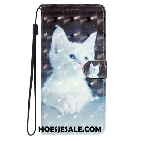 Folio-hoesje Xiaomi Redmi Note 14 Pro Plus 5g Witte Kat 3d