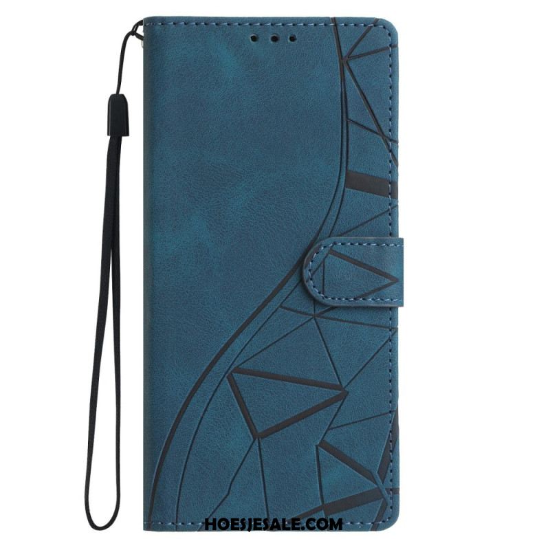 Folio-hoesje Xiaomi Redmi Note 15 5g Telefoonhoesje Driehoekspatroon