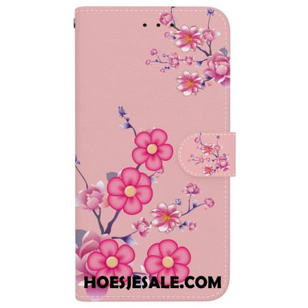 Folio-hoesje Xiaomi Redmi Note 15 5g Telefoonhoesje Sakura-patroon