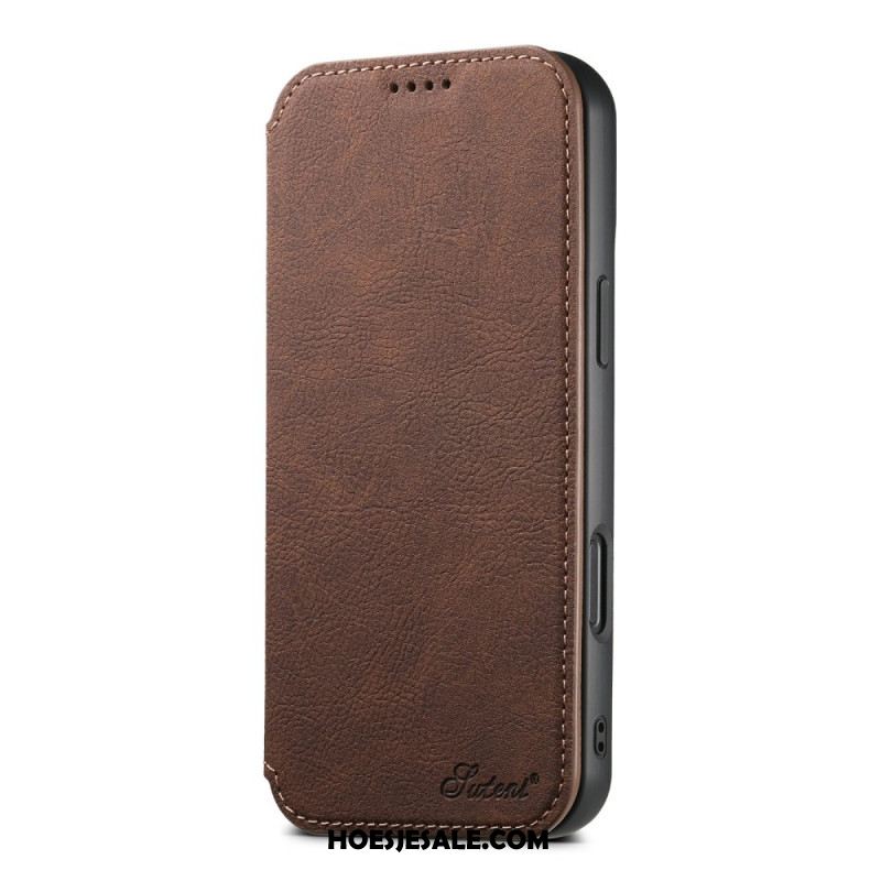 Folio-hoesje iPhone 17 Magsafe-compatibele Leren Stijl Bescherming Hoesje