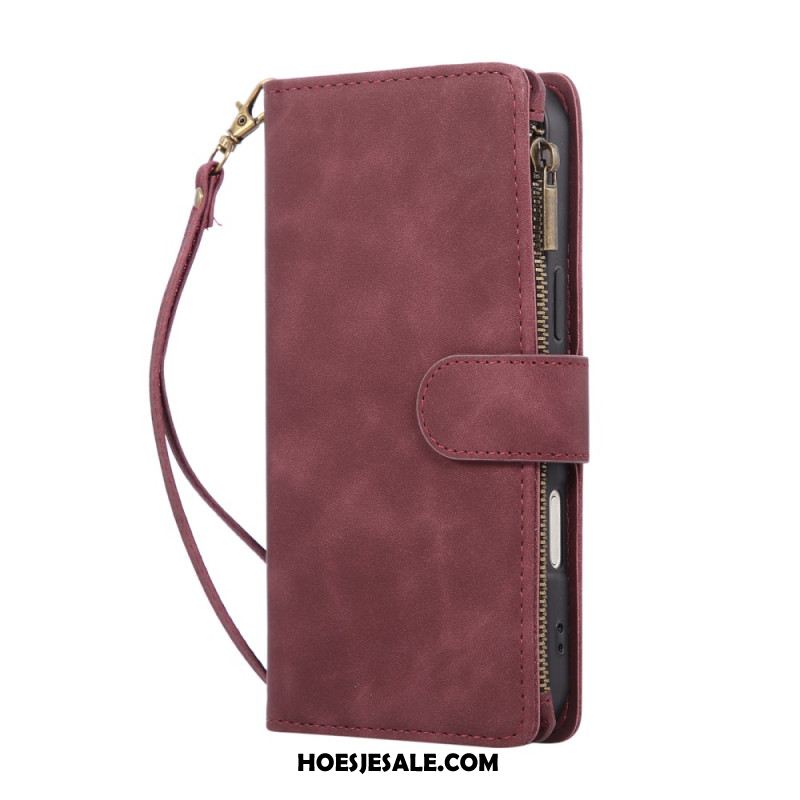 Folio-hoesje iPhone 17 Pro Max Portemonnee Met Suède-effect