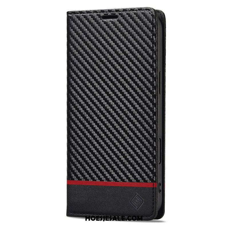Folio-hoesje iPhone 17 Telefoonhoesje Koolstofvezel Lc.imeeke