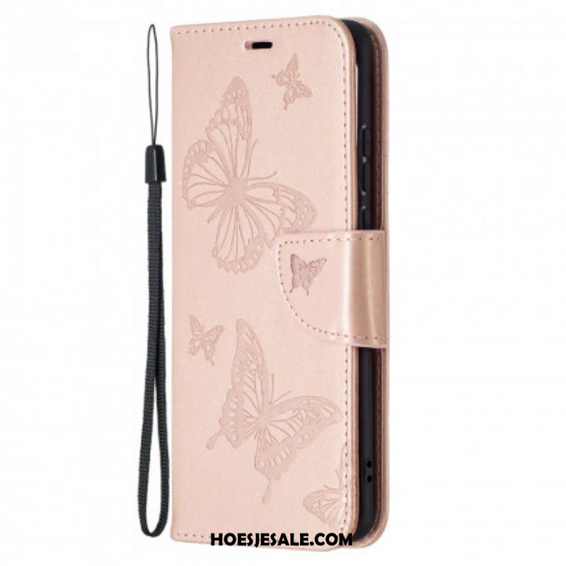 Folio-hoesje voor Huawei P50 Pro Flip Case Vlinders En Schuine Klep