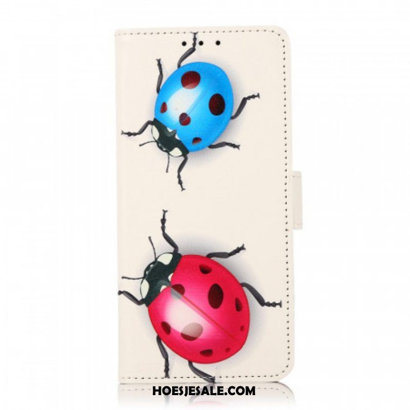 Folio-hoesje voor Moto E40 / E30 / E20 Lieveheersbeestjes