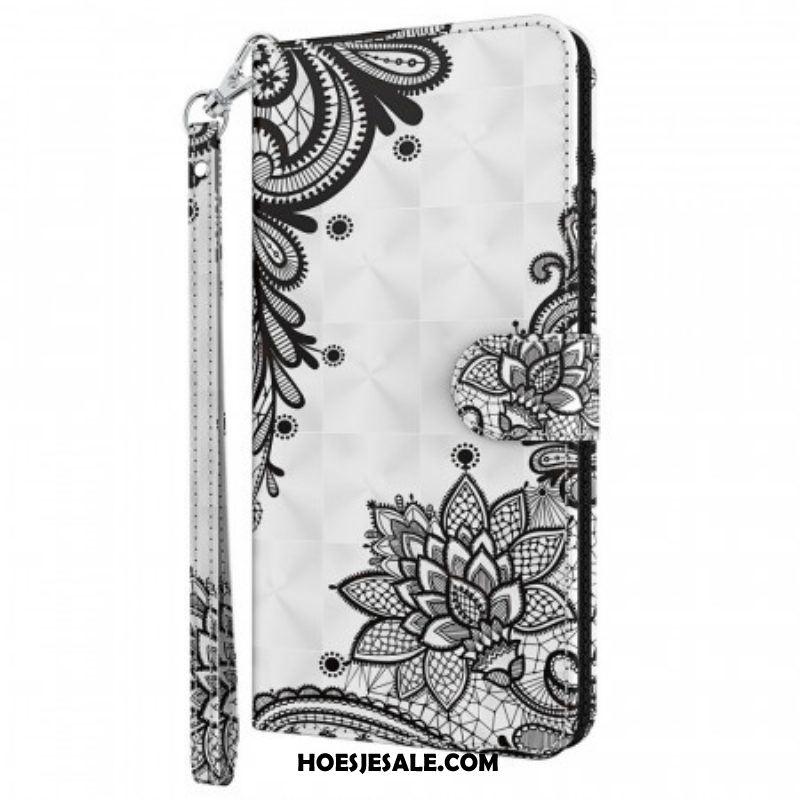 Folio-hoesje voor Moto G71 5G Chique Kant