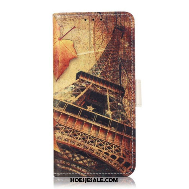 Folio-hoesje voor OnePlus Nord 2 5G Eiffeltoren In De Herfst