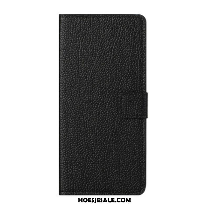 Folio-hoesje voor OnePlus Nord 2 5G Litchi-nerf Leereffect