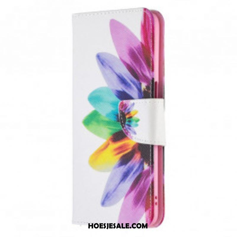 Folio-hoesje voor Oppo A54 5G / A74 5G Waterverf Bloem