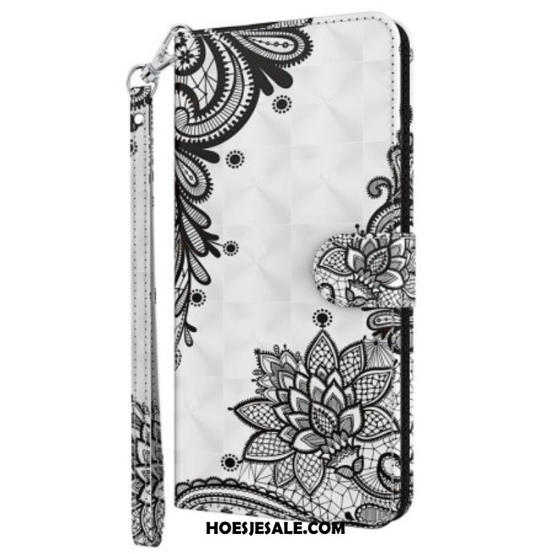 Folio-hoesje voor Oppo A94 5G Kant Van Imitatieleer Met Riem | hoesjesale.com Folio-hoesje voor Oppo A94 5G Kant Van Imitatieleer Met Riem