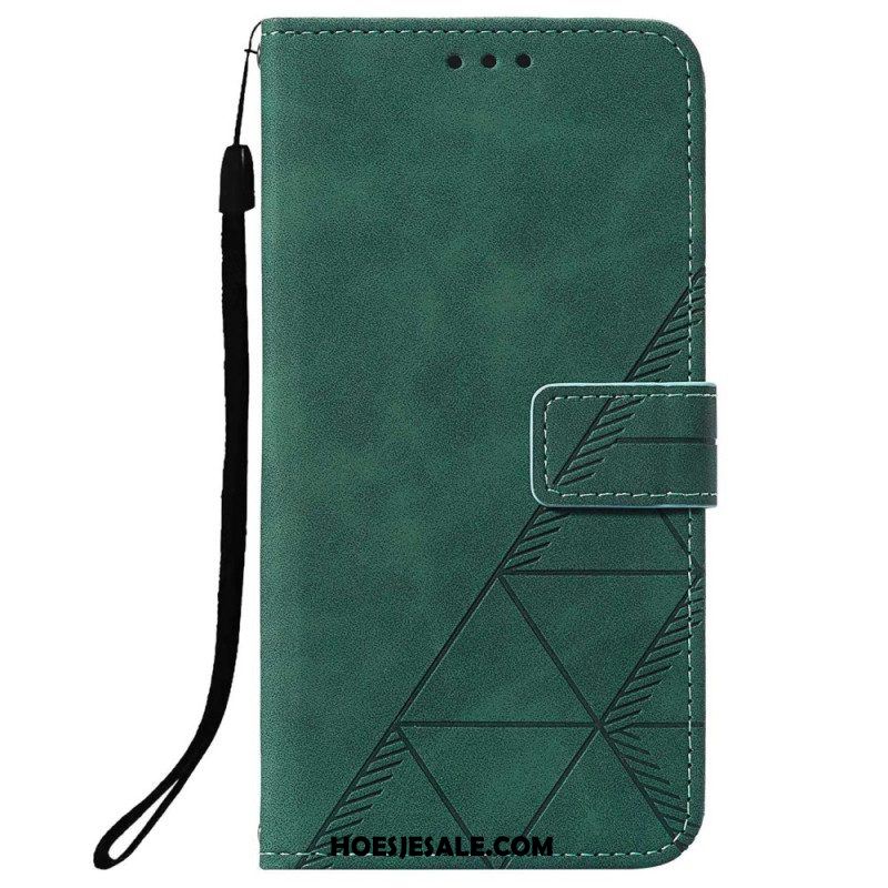 Folio-hoesje voor Oppo A94 5G Kunstleer Met Riem