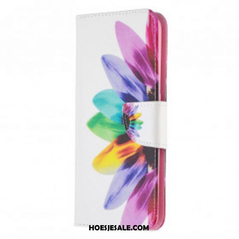 Folio-hoesje voor Oppo A94 5G Waterverf Bloem