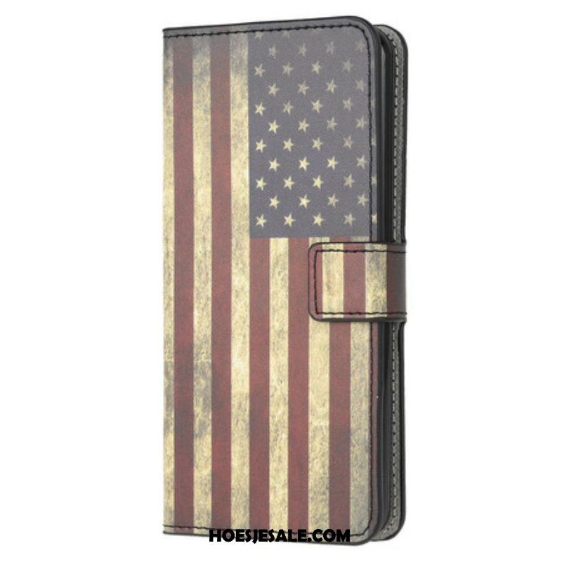 Folio-hoesje voor Samsung Galaxy A52 4G / A52 5G / A52s 5G Amerikaanse Vlag