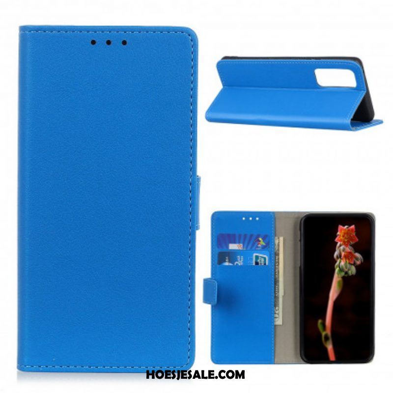 Folio-hoesje voor Samsung Galaxy A52 4G / A52 5G / A52s 5G Basiskleur Kunstleer