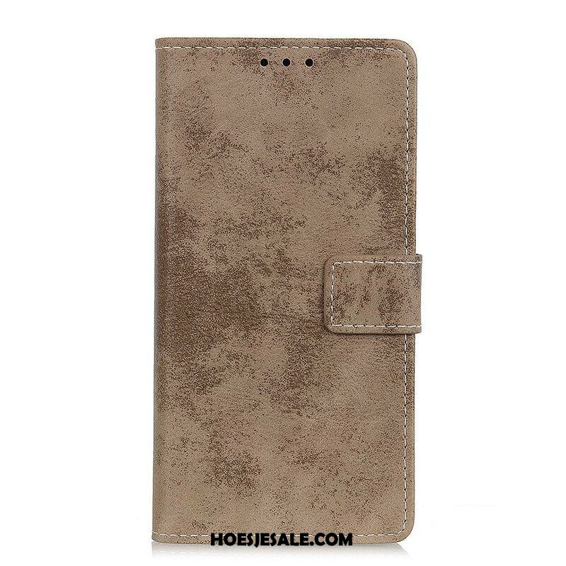 Folio-hoesje voor Samsung Galaxy A52 4G / A52 5G / A52s 5G Vintage Kunstleer