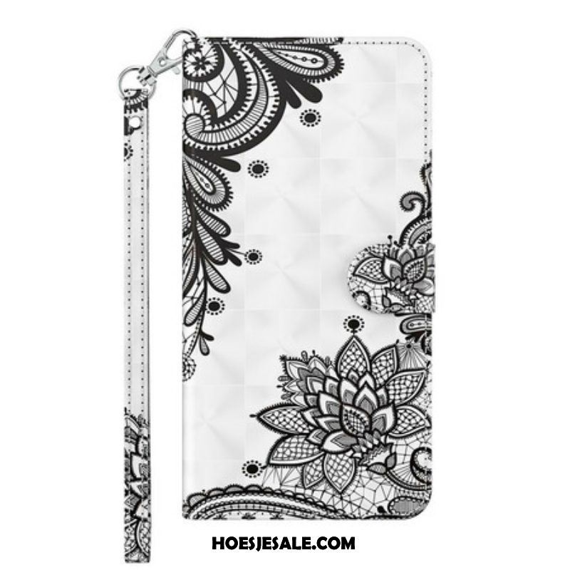 Folio-hoesje voor Samsung Galaxy M12 / A12 Chique Kant