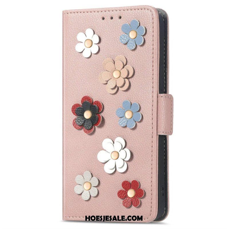 Folio-hoesje voor Samsung Galaxy M13 3d Bloemen