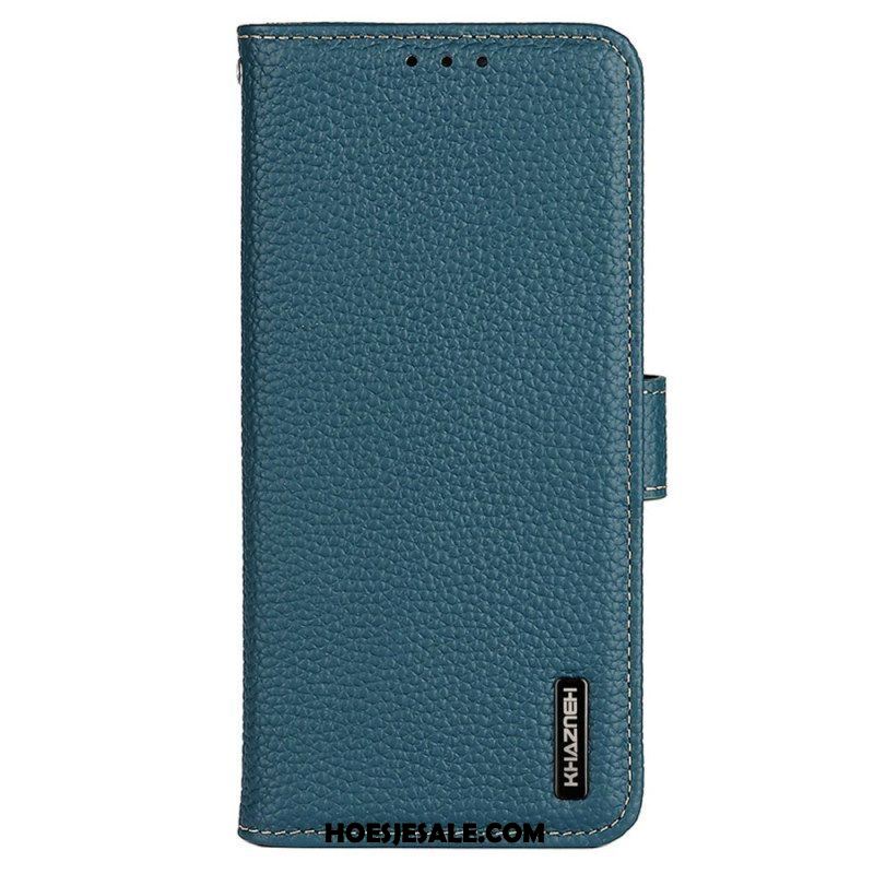 Folio-hoesje voor Samsung Galaxy M13 Khazneh Lychee Leer