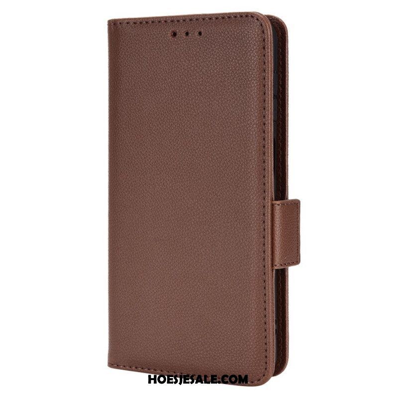 Folio-hoesje voor Samsung Galaxy M23 5G Lychee Lederen Stijl