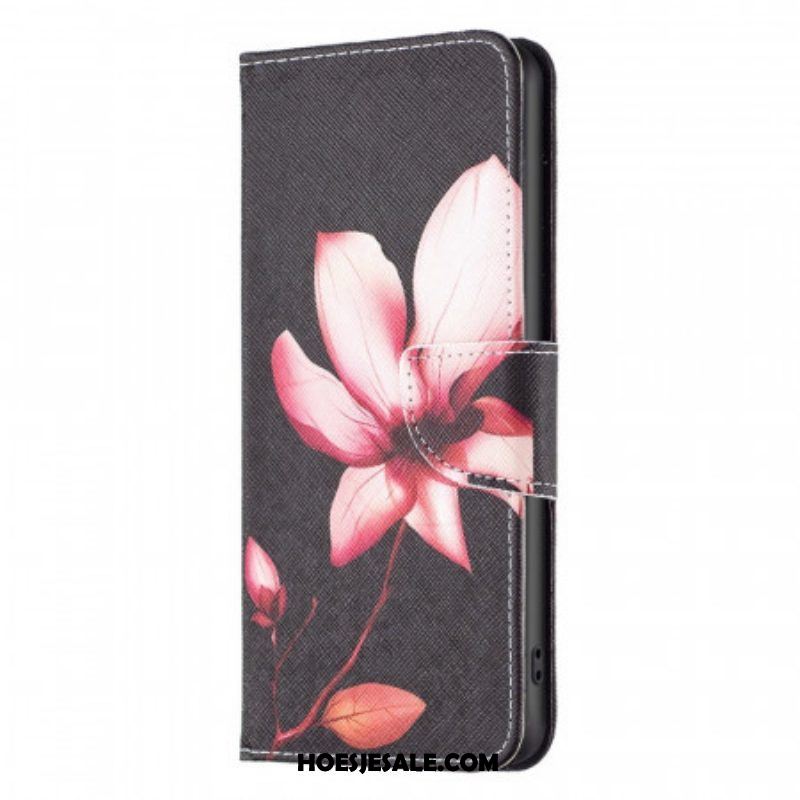 Folio-hoesje voor Samsung Galaxy M23 5G Roze Bloem