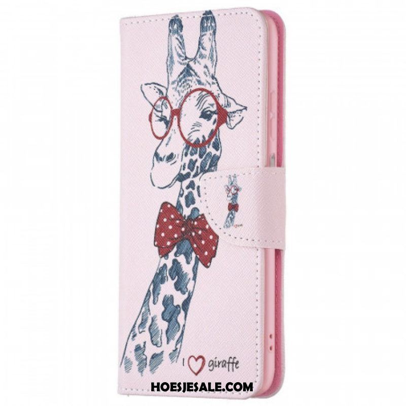 Folio-hoesje voor Samsung Galaxy M23 5G Slimme Giraf