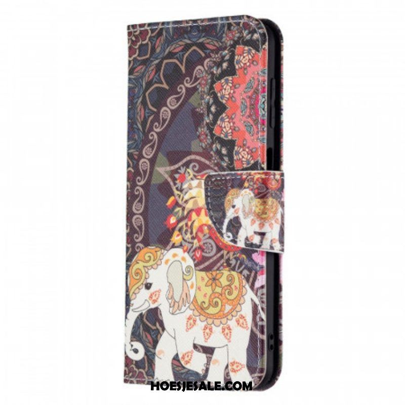 Folio-hoesje voor Samsung Galaxy M32 Indische Olifant