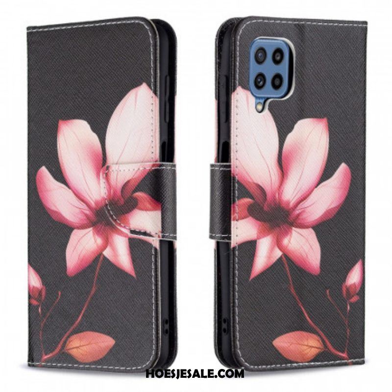 Folio-hoesje voor Samsung Galaxy M32 Roze Bloem