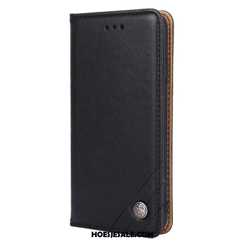 Folio-hoesje voor Samsung Galaxy M52 5G Geborsteld Leer