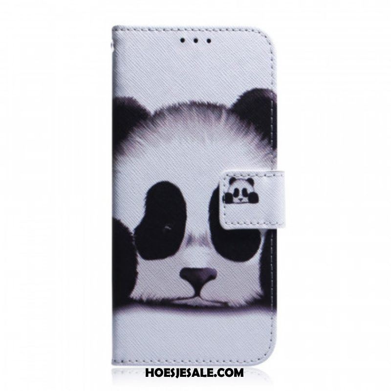 Folio-hoesje voor Samsung Galaxy M52 5G Panda Gezicht