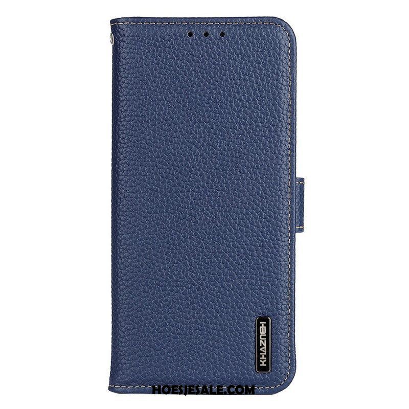 Folio-hoesje voor Samsung Galaxy M53 5G Khazneh Lychee Leer